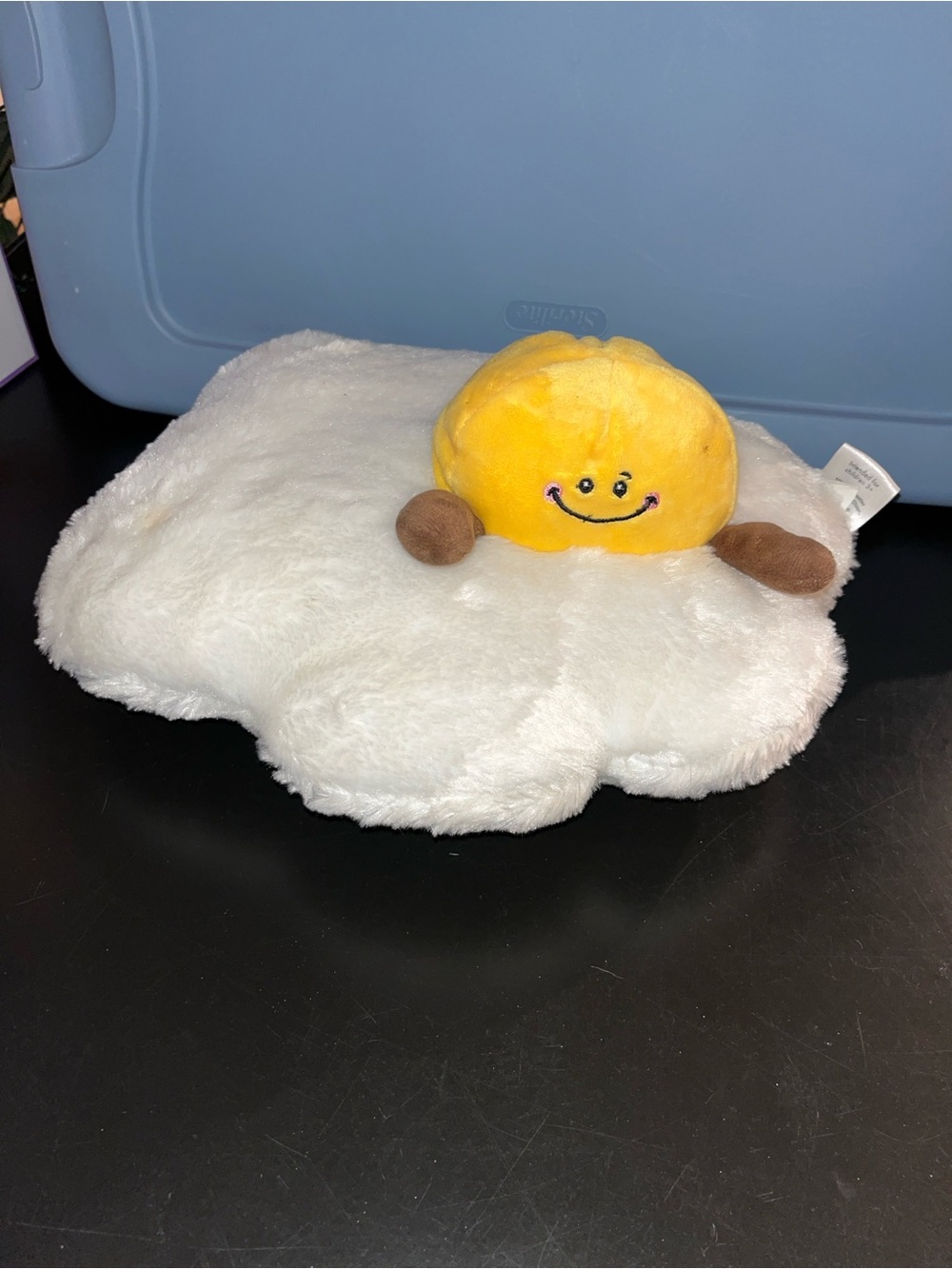 Silver one fried egg plush